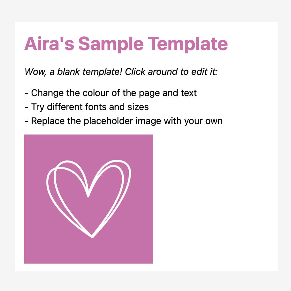 Sample Practice Carrd Template Sample Practice Carrd Template