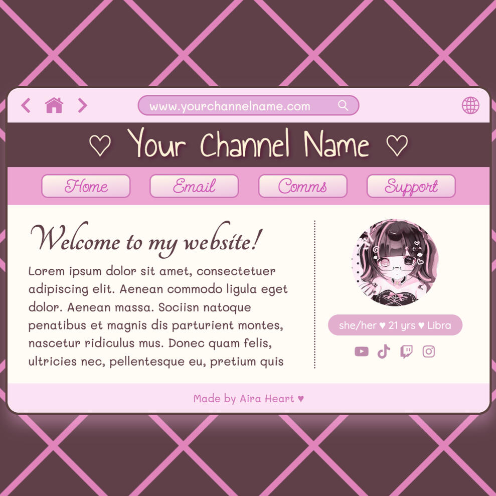 Neapolitan Internet Princess Carrd Template
