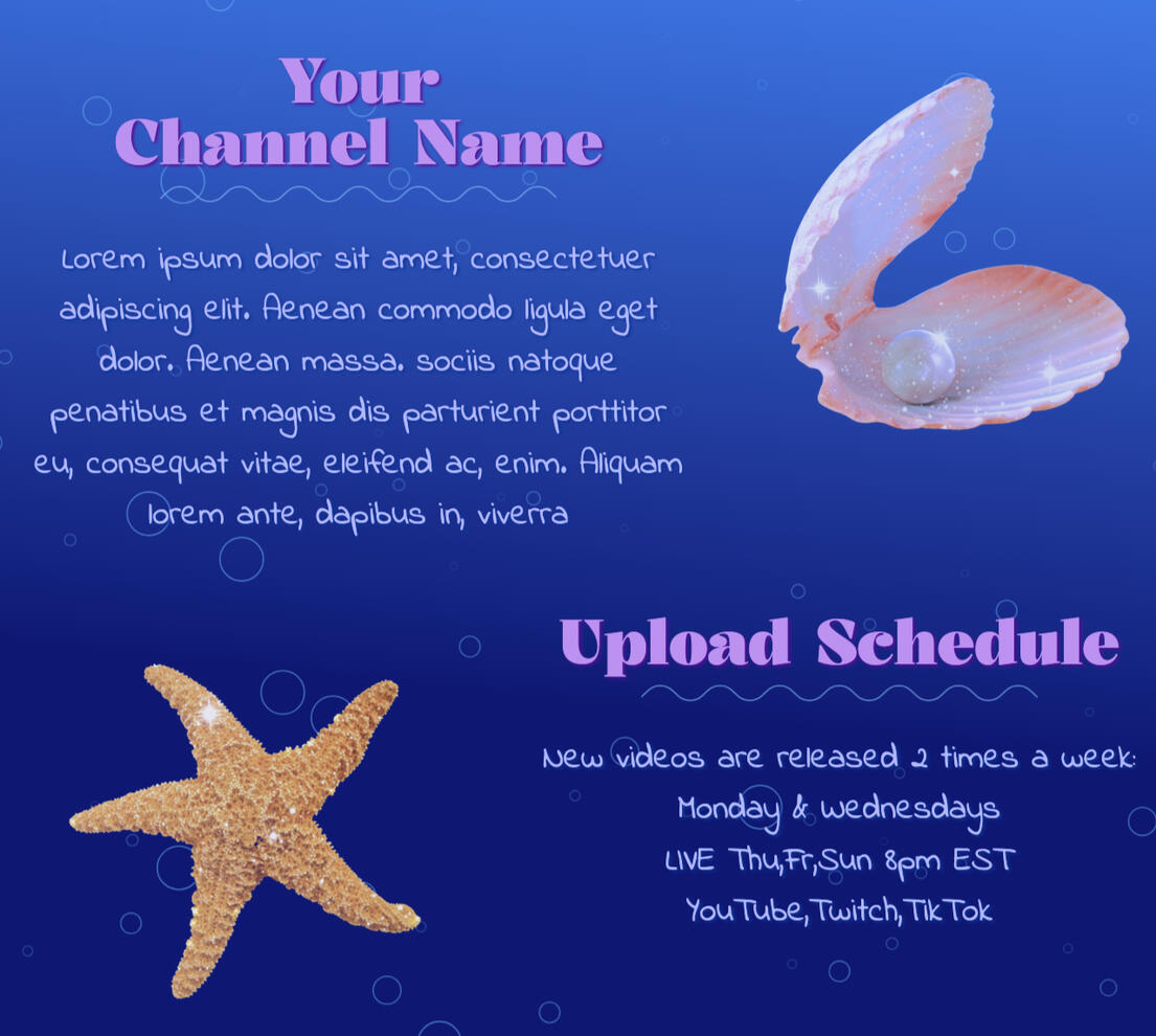Under The Sea Carrd Template